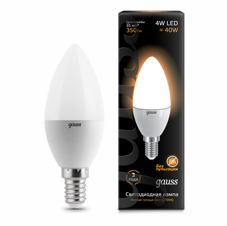 Светодиодные лампы Gauss LED Candle 4W E14 (EB103101104)