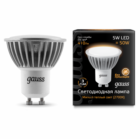 Светодиодные лампы Gauss LED MR16 5W SMD AC220-240V GU10 (EB101506105)