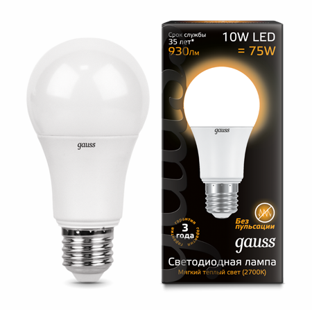 Светодиодные лампы Gauss LED Globe 10W E27 (LD102502110)